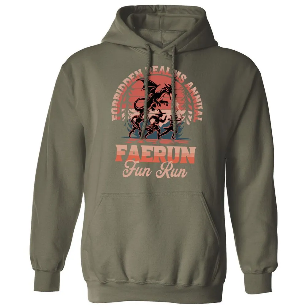 Faerun Fun Run Classic Unisex Hoodie - Military Green - 4