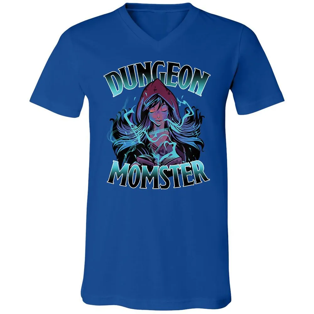 Dungeon Momster Unisex V-Neck T-Shirt - True Royal - 4
