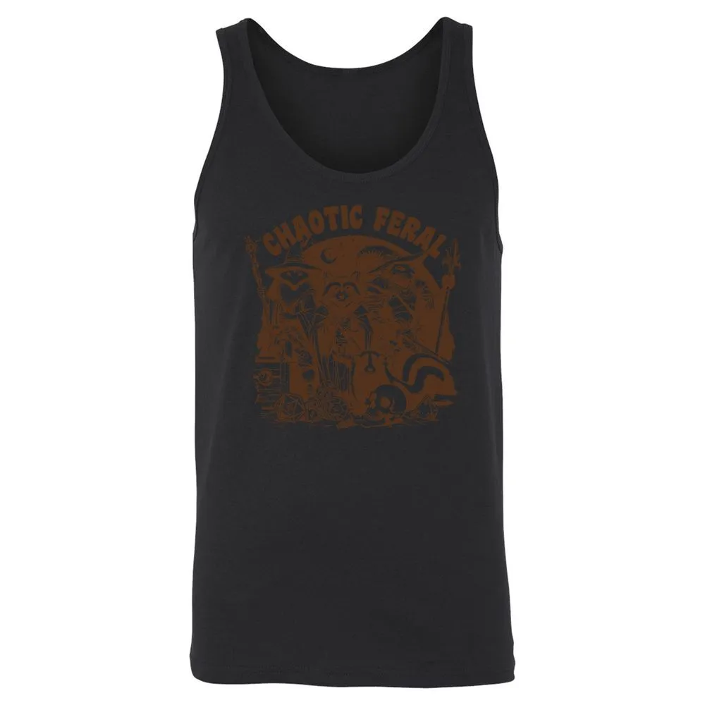 Raccoon Chaotic Feral Unisex Jersey Tank - Black - 14