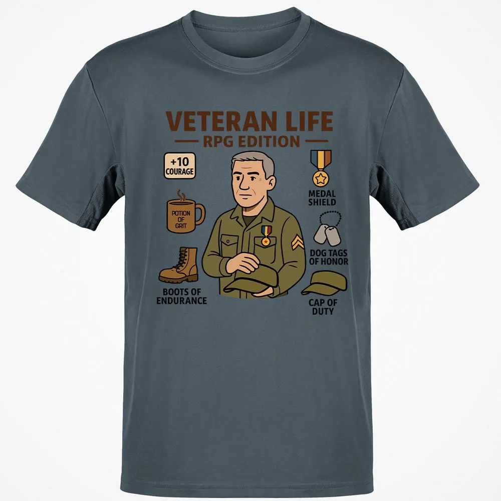 Veteran Life RPG Edition Classic Unisex T-Shirt - Charcoal - 3