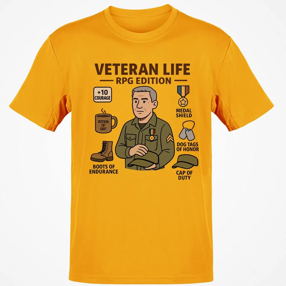 Veteran Life RPG Edition Classic Unisex T-Shirt - Gold - 4