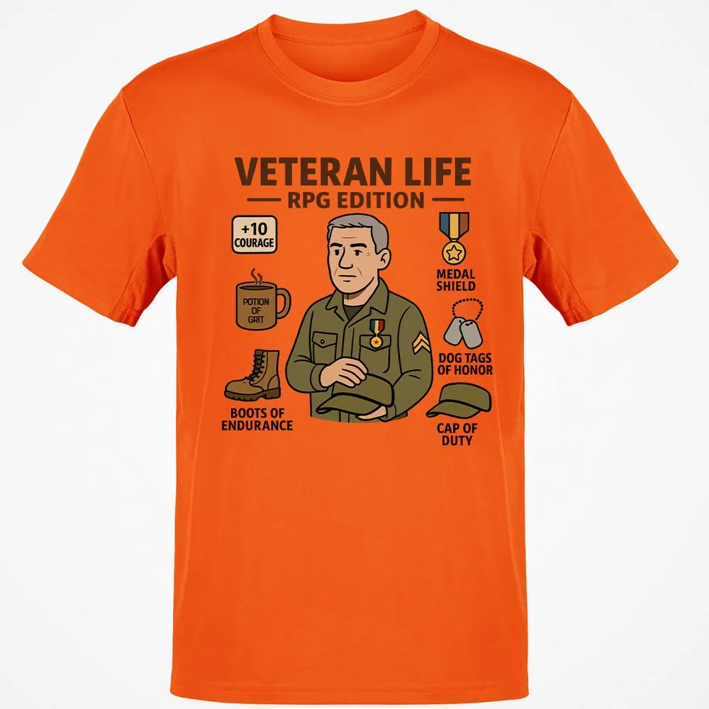 Veteran Life RPG Edition Classic Unisex T-Shirt - Orange - 8