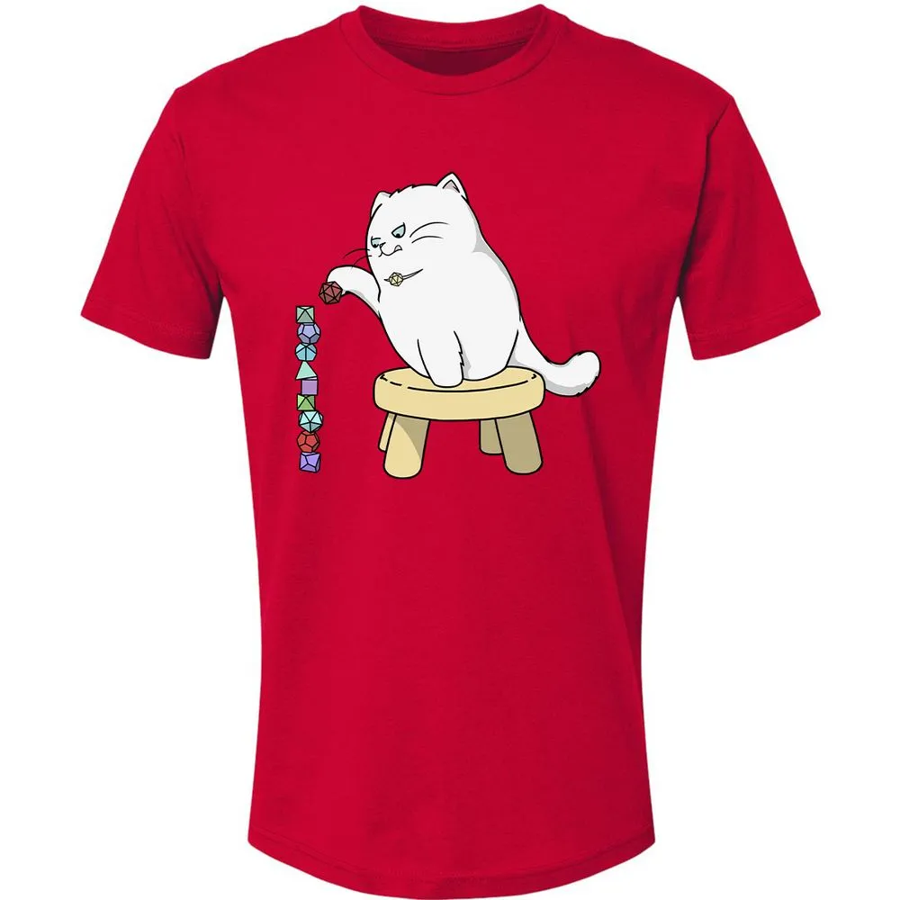 Cat Stacking Dice Premium Unisex T-Shirt - Red - 6