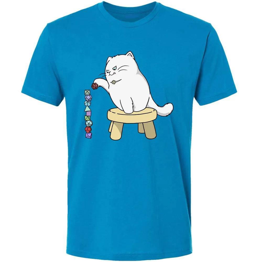Cat Stacking Dice Premium Unisex T-Shirt - Turquoise - 16