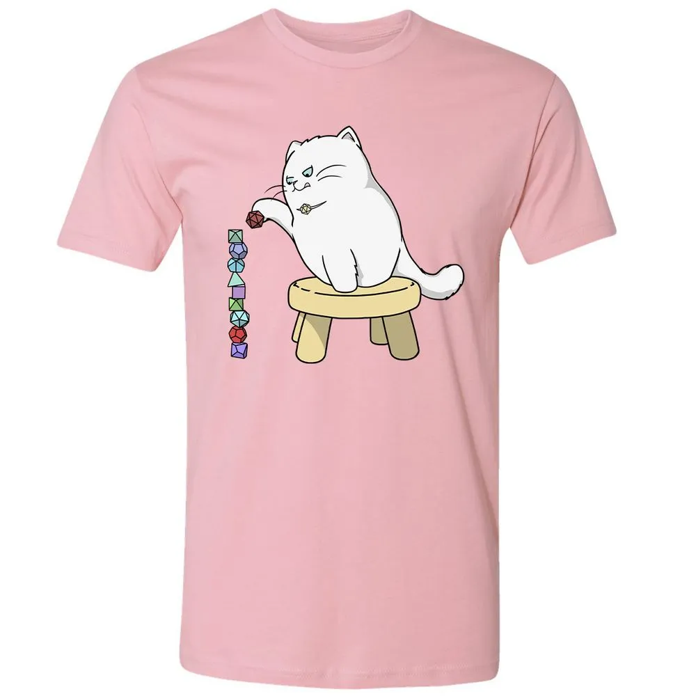 Cat Stacking Dice Premium Unisex T-Shirt - Light Pink - 3