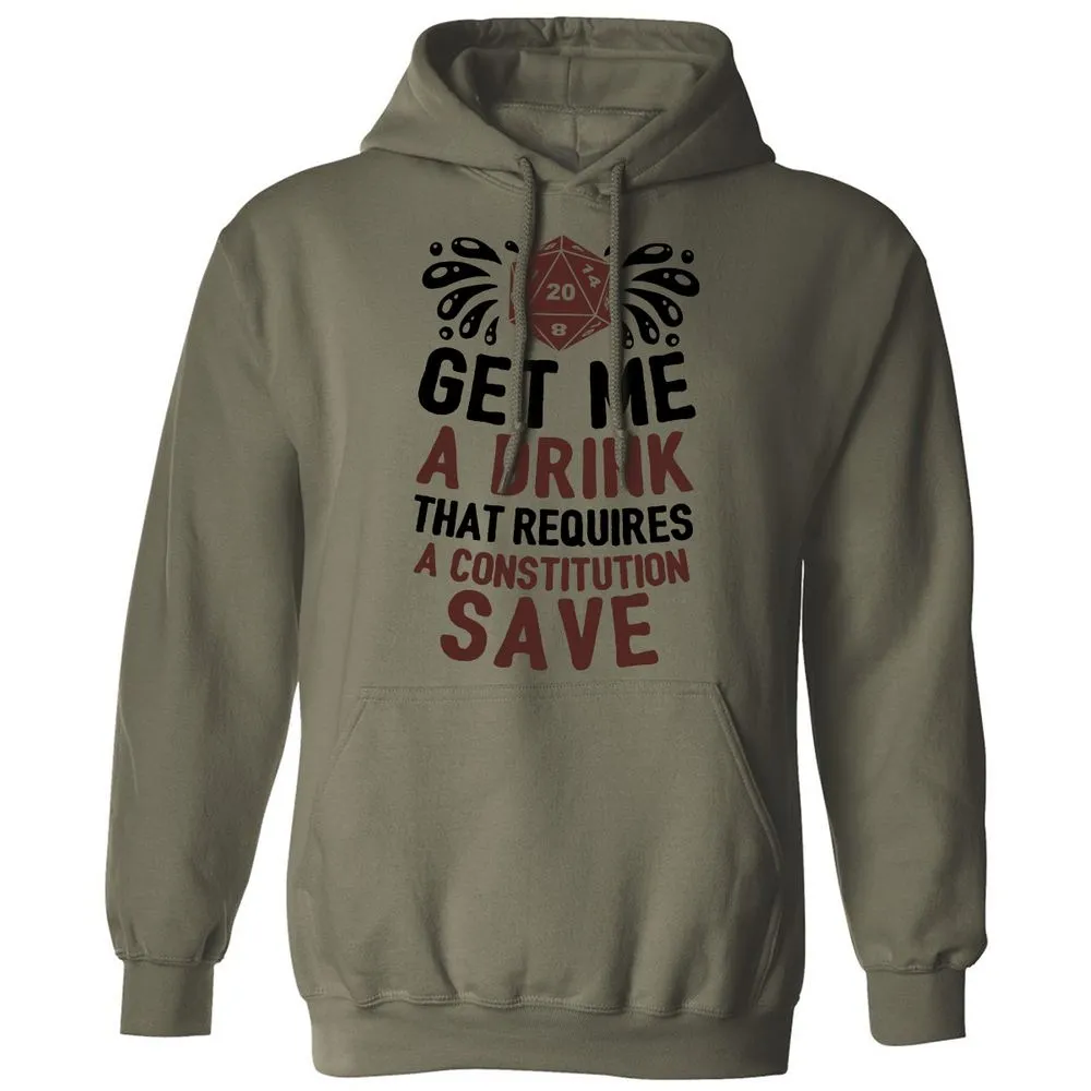 Get Me A Drink Classic Unisex Hoodie - Military Green - 4