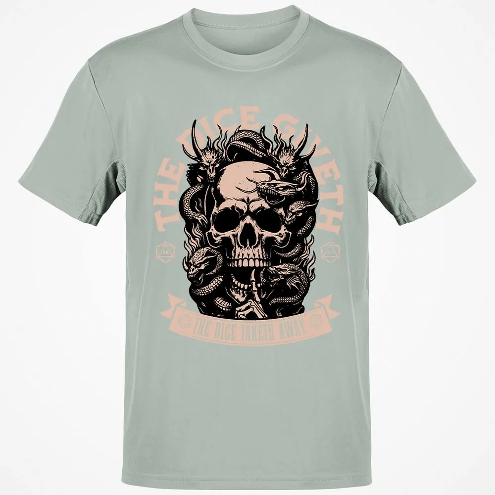The Dice Giveth The Dice Taketh Away Classic Unisex T-Shirt - Ash - 2