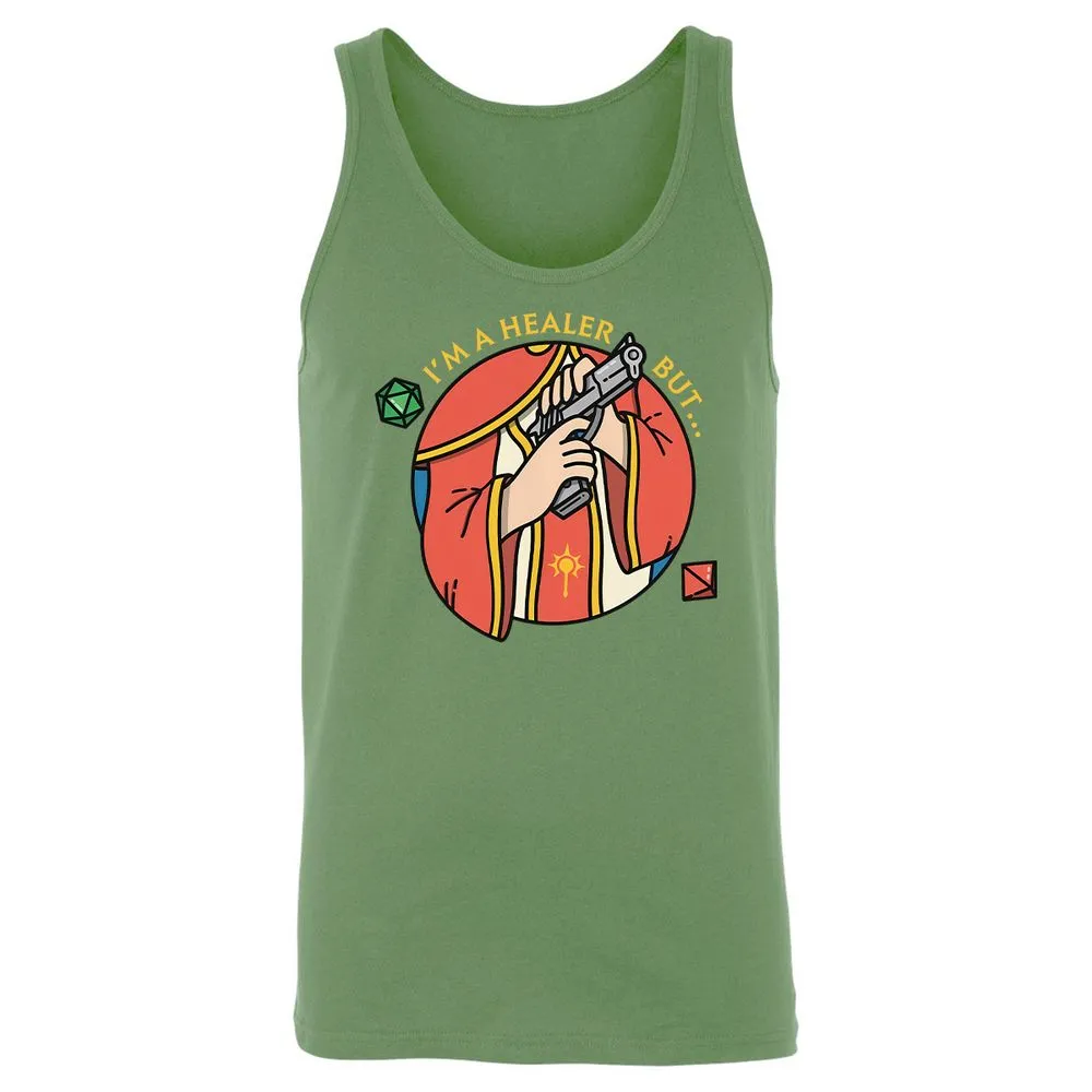 I'm A Healer But Unisex Jersey Tank - Leaf - 10