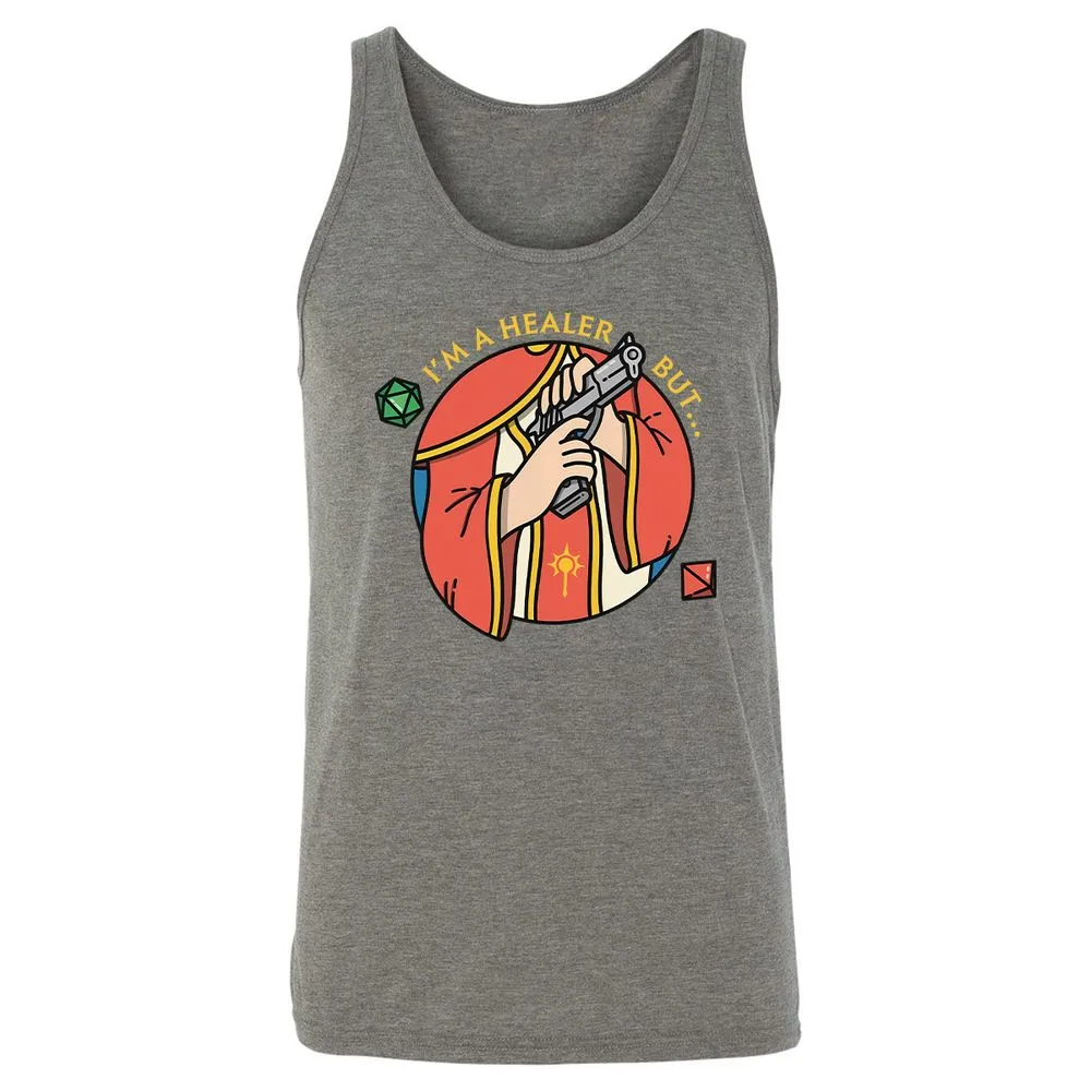 I'm A Healer But Unisex Jersey Tank - Grey Triblend - 8