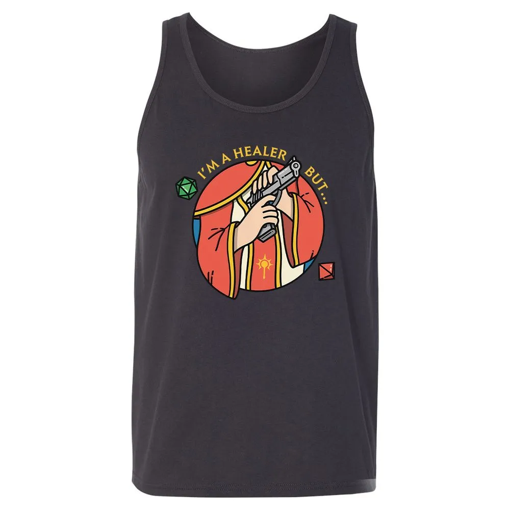 I'm A Healer But Unisex Jersey Tank - Dark Grey - 7