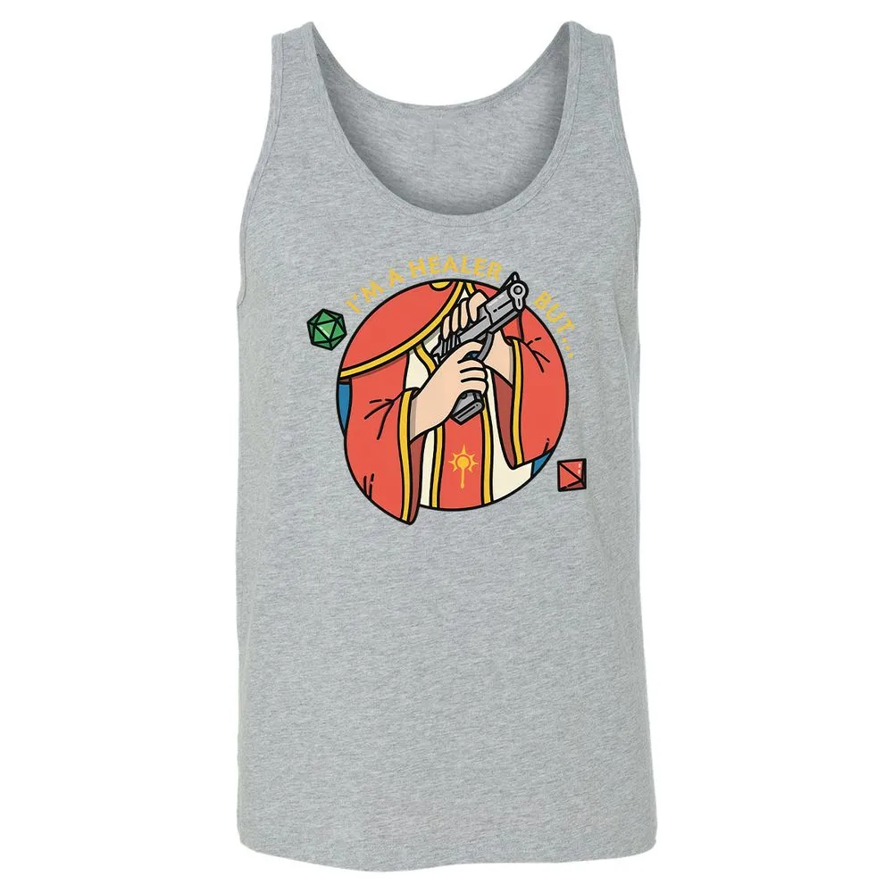 I'm A Healer But Unisex Jersey Tank - Athletic Heather - 4