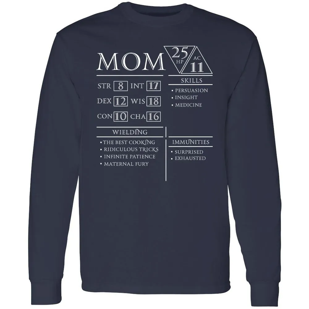Mom Stats - Navy - 2