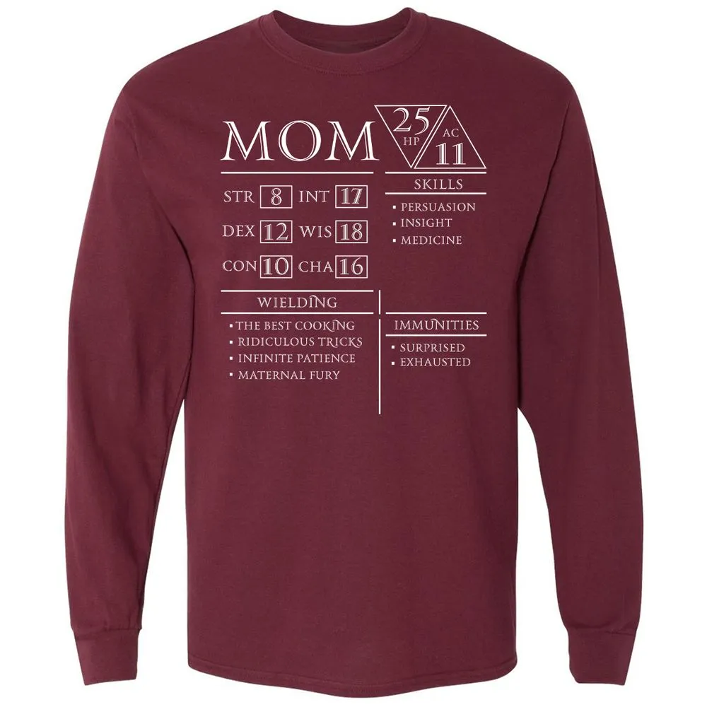 Mom Stats - Maroon - 11
