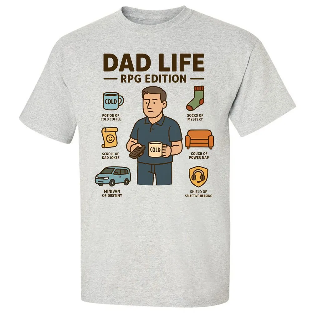 Dad Life RPG Edition Classic Unisex T-Shirt - Ash - 2