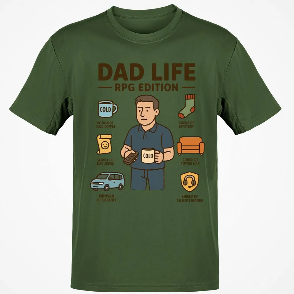 Dad Life RPG Edition Classic Unisex T-Shirt - Military Green - 6