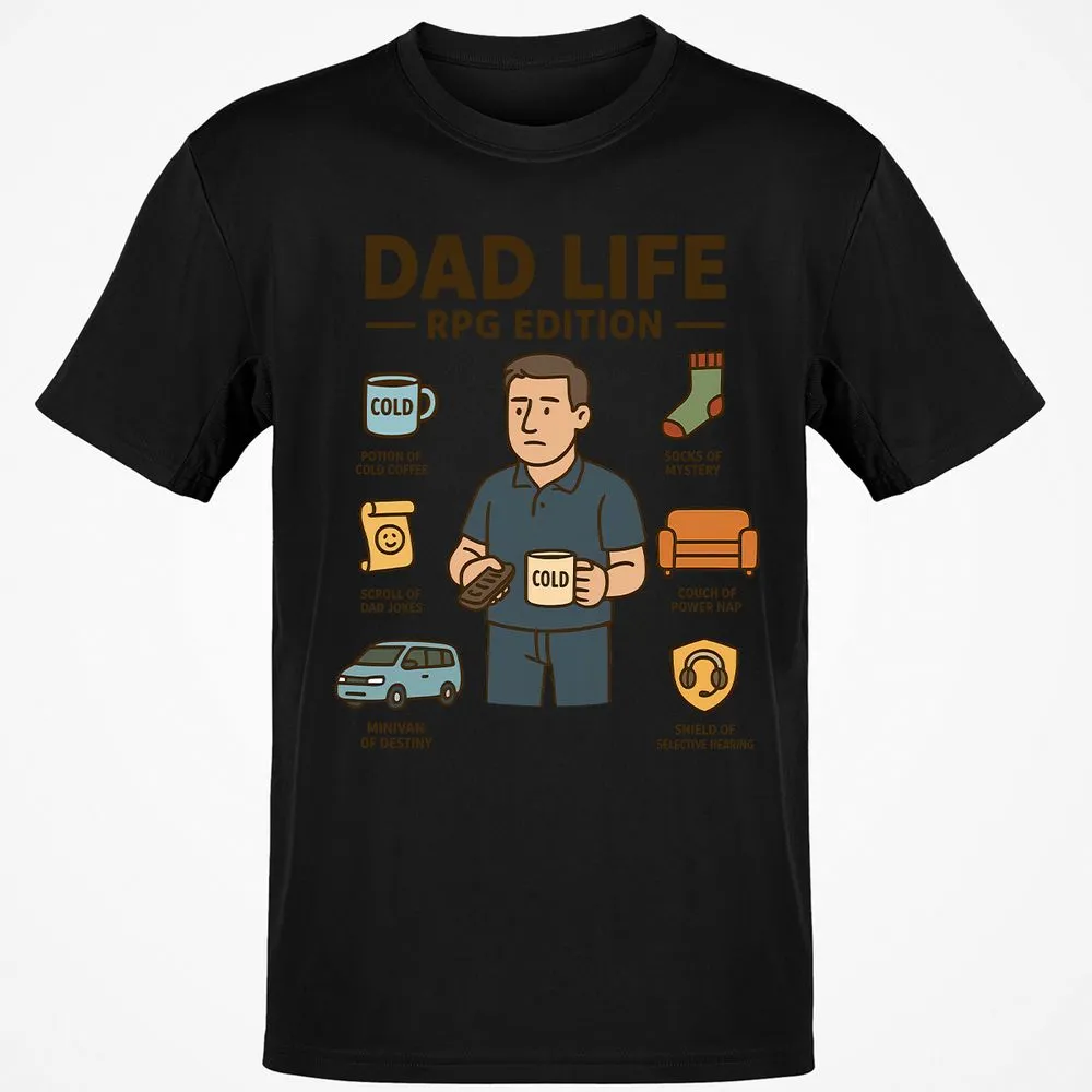 Dad Life RPG Edition Classic Unisex T-Shirt - Black - 12