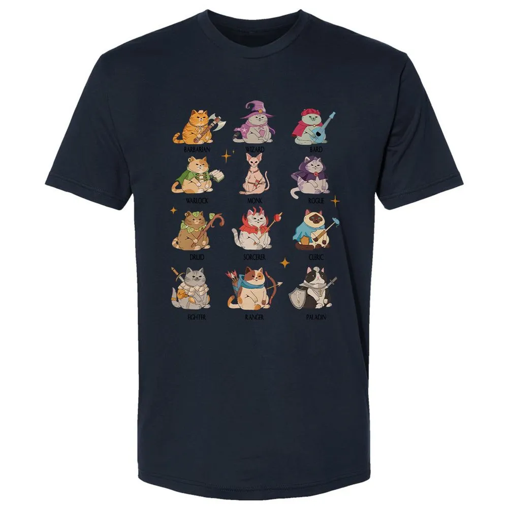 Dungeons And Cats Premium Unisex T-Shirt - Midnight Navy - 14