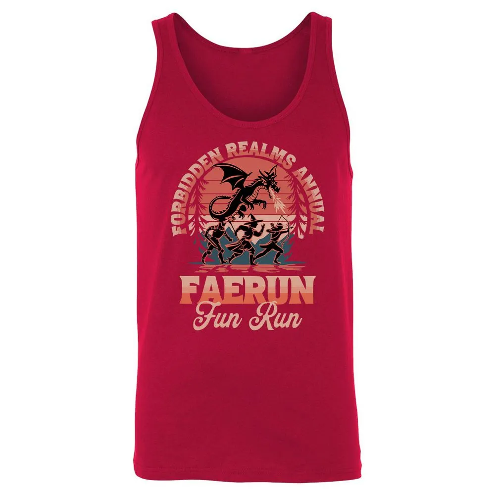 Faerun Fun Run Unisex Jersey Tank - Red - 11