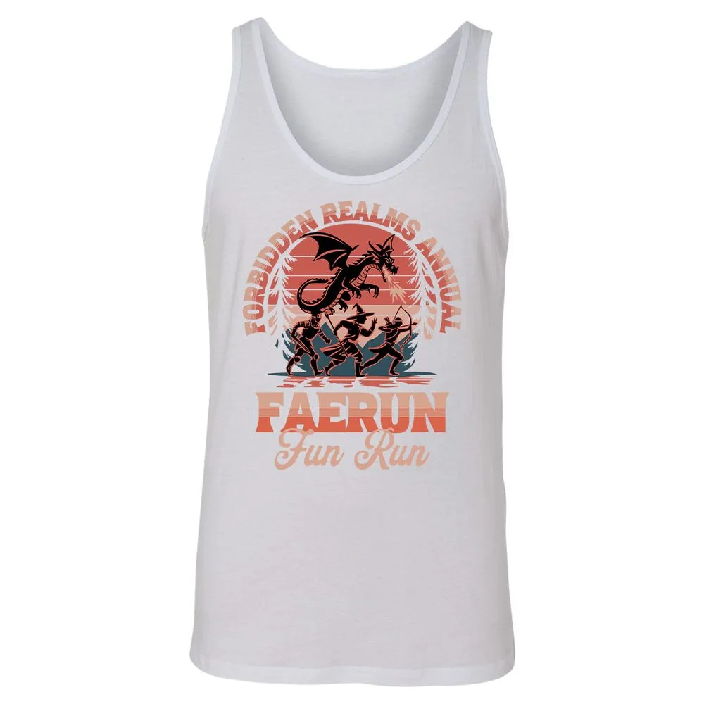 Faerun Fun Run Unisex Jersey Tank - White - 14