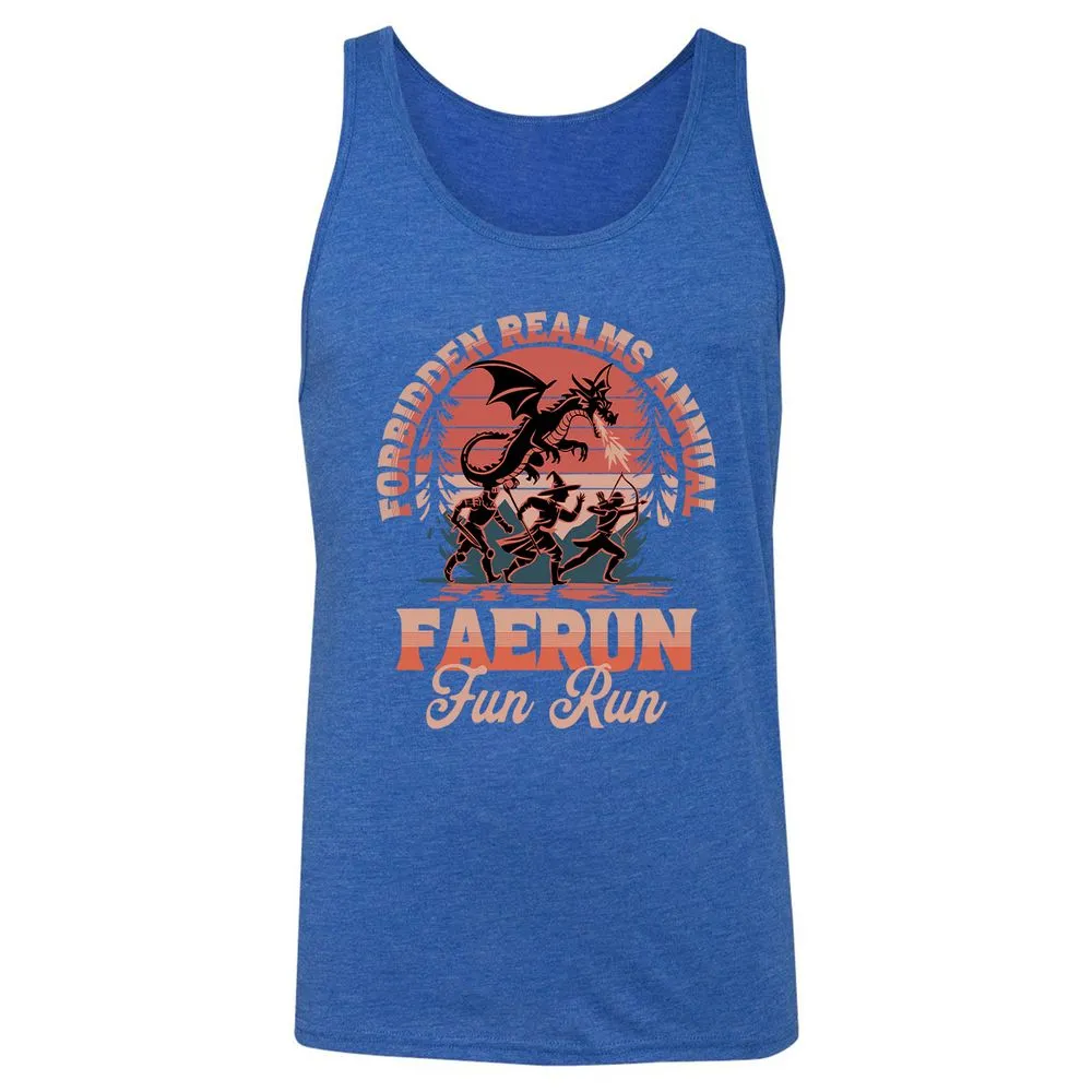 Faerun Fun Run Unisex Jersey Tank - True Royal Triblend - 12