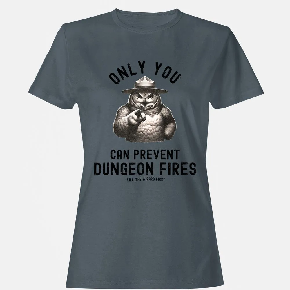 Only You Can Prevent Dungeon Fires Women's T-Shirt - Charcoal - 3