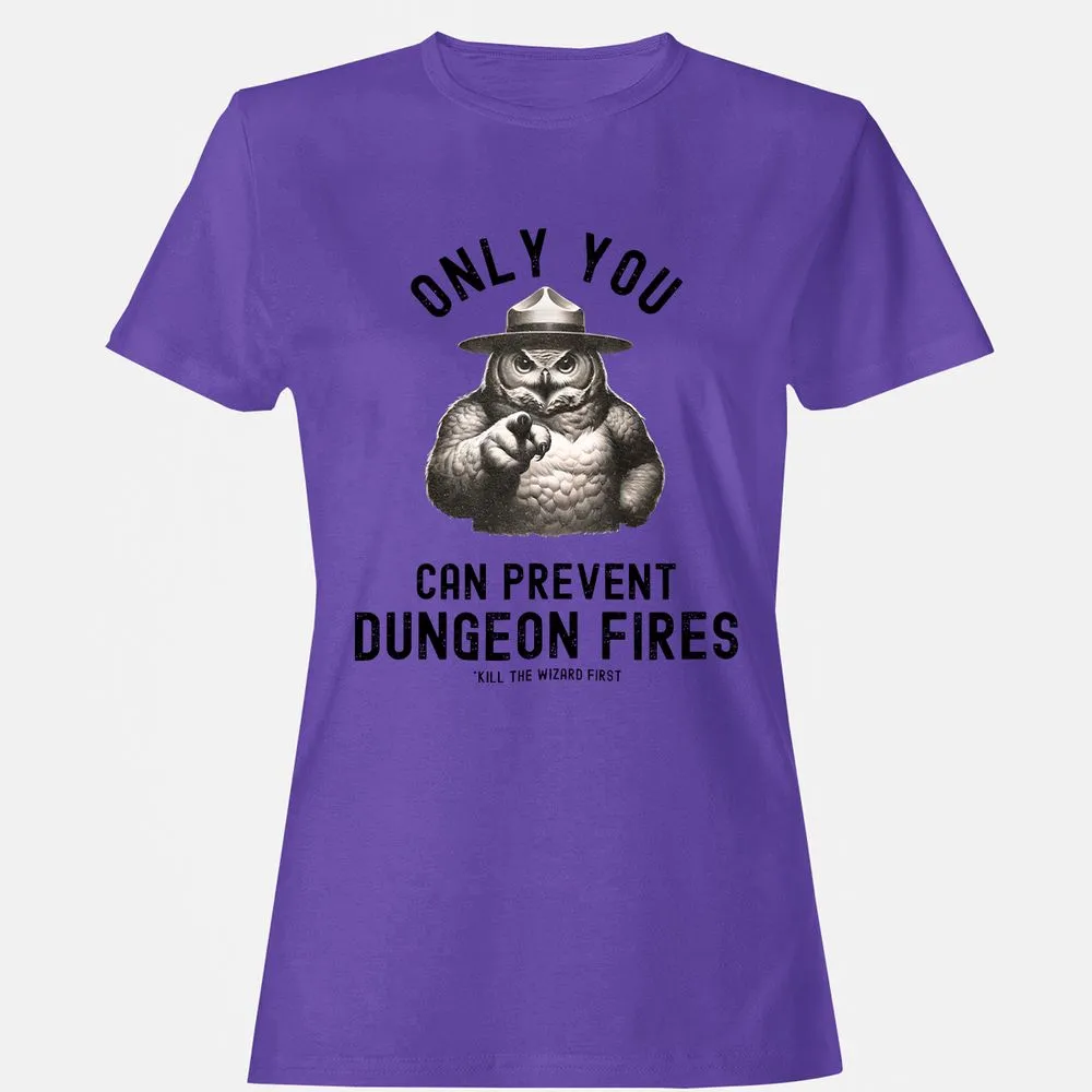 Only You Can Prevent Dungeon Fires Women's T-Shirt - Purple - 12