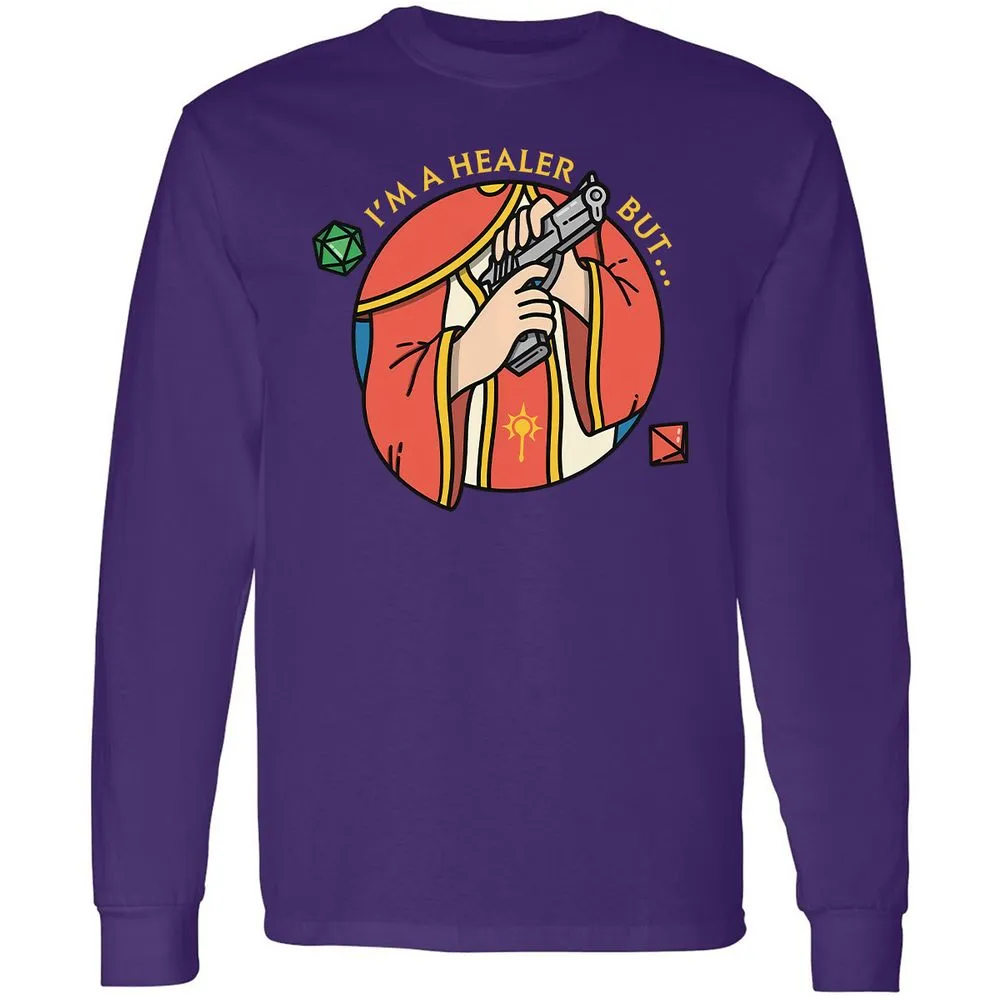 I'm A Healer But Long Sleeve T-Shirt - Purple - 13