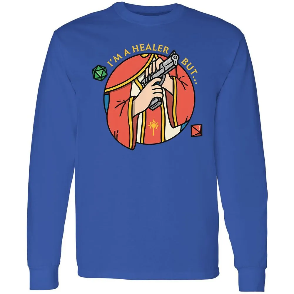 I'm A Healer But Long Sleeve T-Shirt - Royal - 8