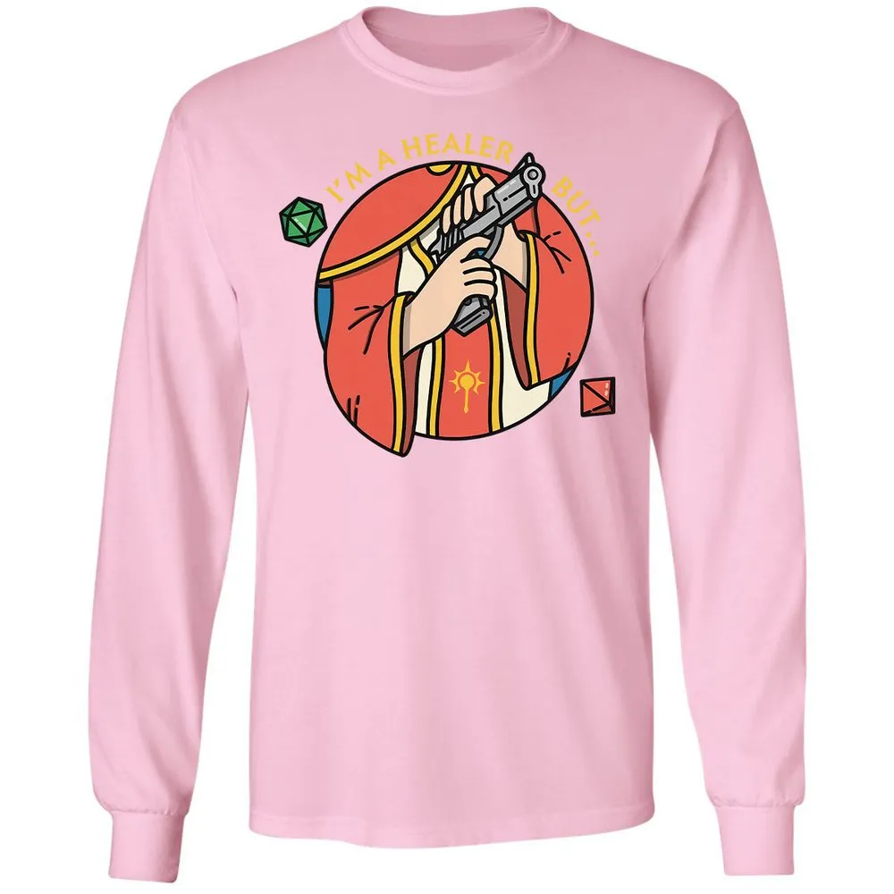 I'm A Healer But Long Sleeve T-Shirt - Light Pink - 3