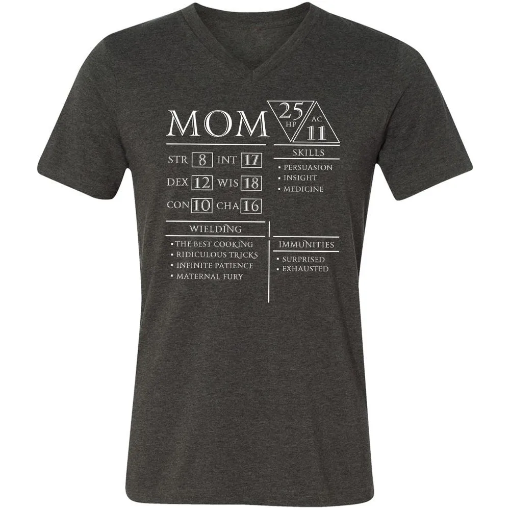Mom Stats - Dark Grey Heather - 8