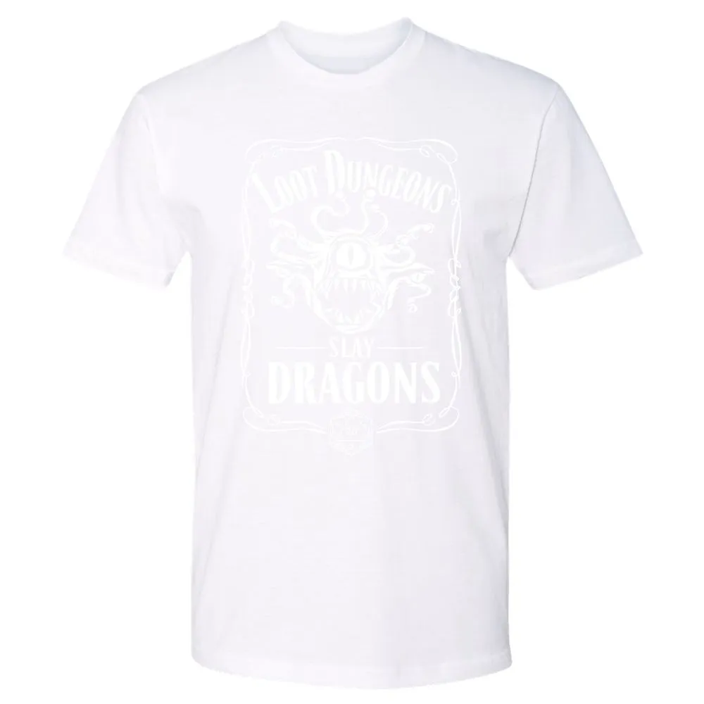 Loot Dungeon Slay Dragons Premium Unisex T-Shirt - White - 4