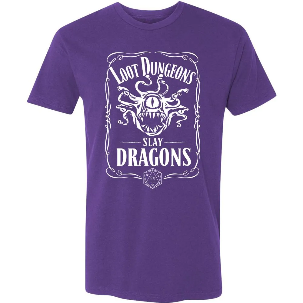 Loot Dungeon Slay Dragons Premium Unisex T-Shirt - Purple Rush - 7