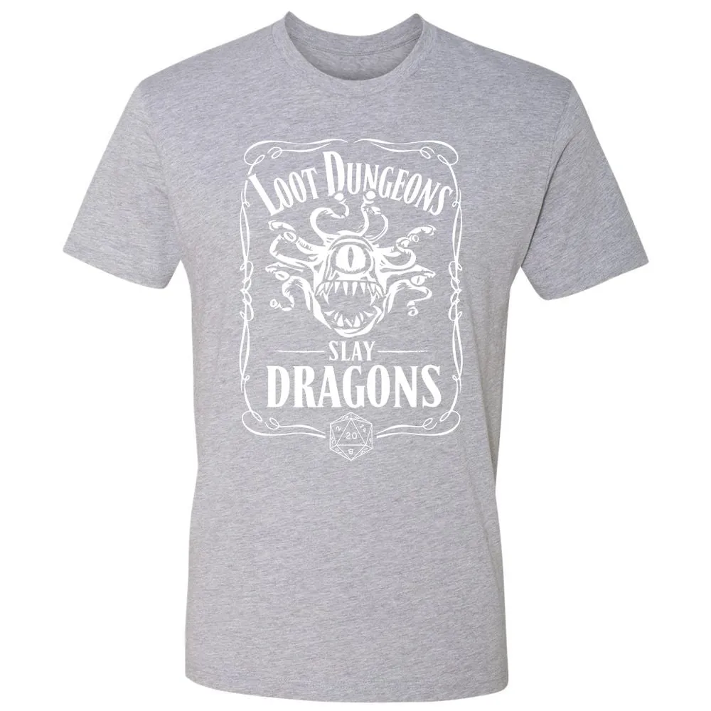 Loot Dungeon Slay Dragons Premium Unisex T-Shirt - Heather Grey - 9