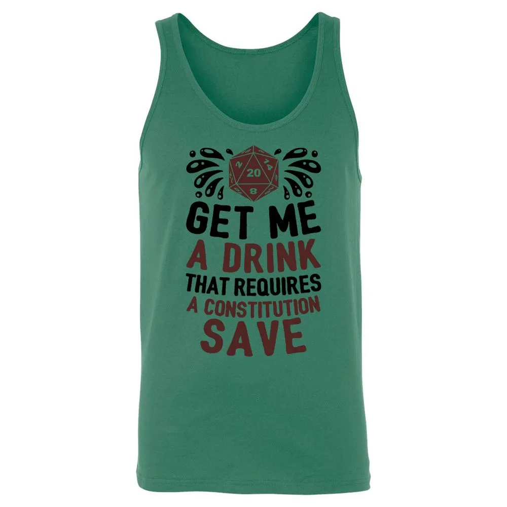 Get Me A Drink Unisex Jersey Tank - Kelly - 9
