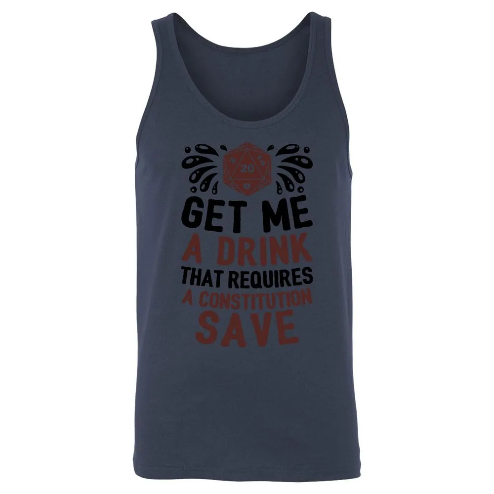 Get Me A Drink Unisex Jersey Tank - Navy - 8