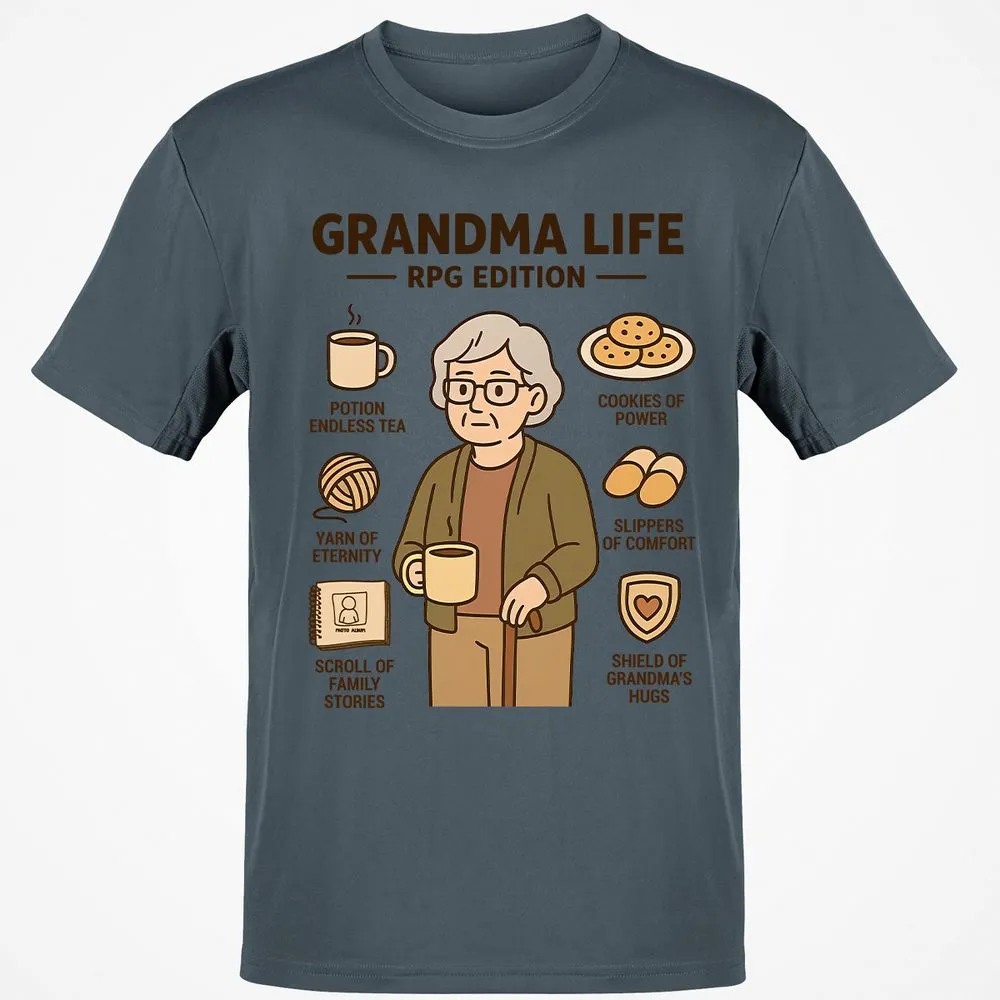 Grandma Life RPG Edition Classic Unisex T-Shirt - Charcoal - 3