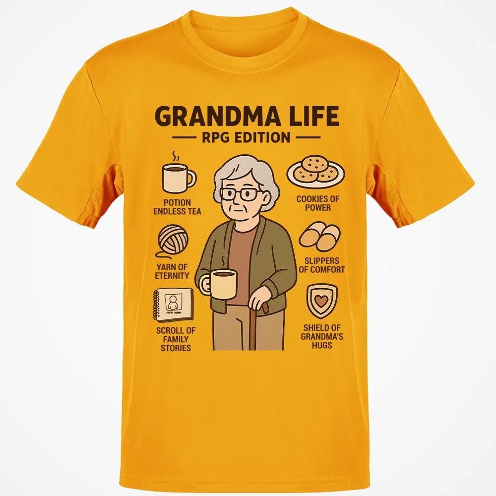 Grandma Life RPG Edition Classic Unisex T-Shirt - Gold - 4
