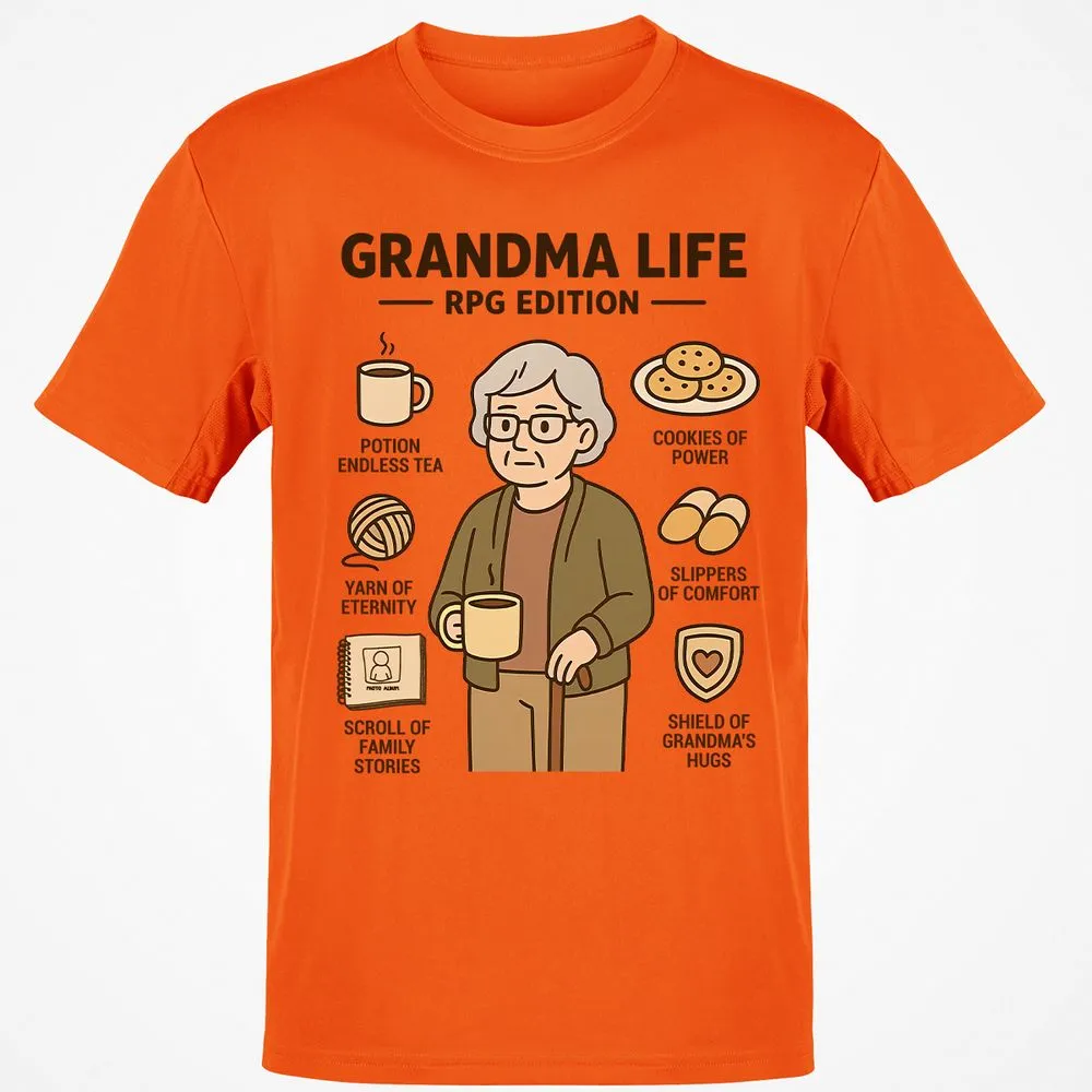 Grandma Life RPG Edition Classic Unisex T-Shirt - Orange - 8