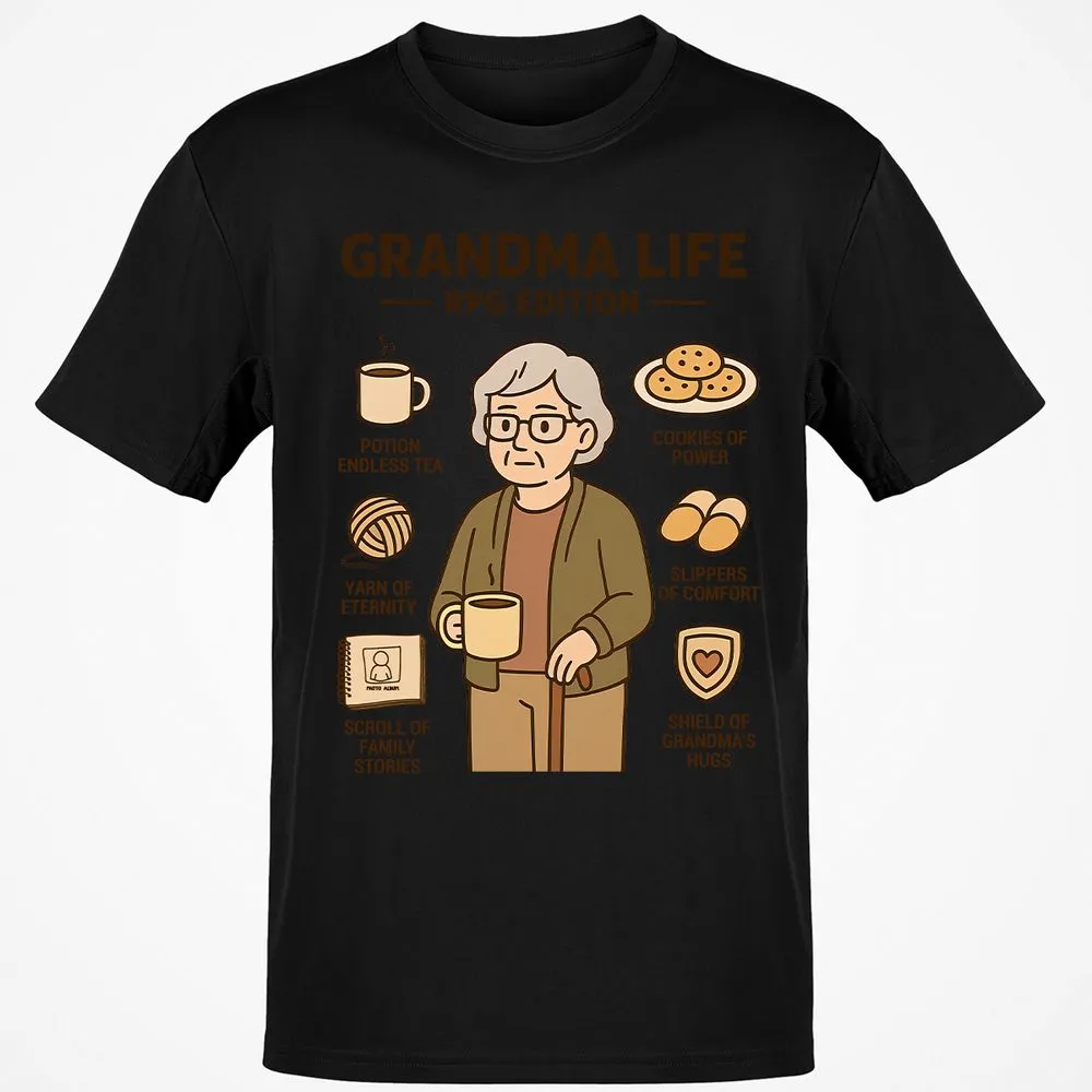 Grandma Life RPG Edition Classic Unisex T-Shirt - Black - 12