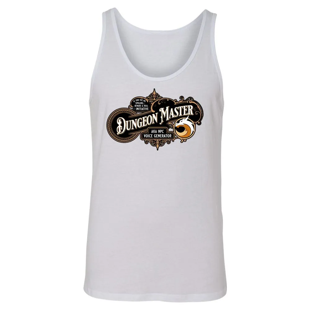 Dungeon Master Unisex Jersey Tank - White - 14