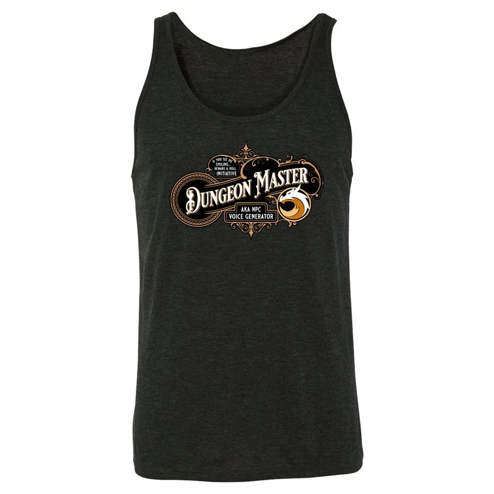 Dungeon Master Unisex Jersey Tank - Charcoal Black Triblend - 5