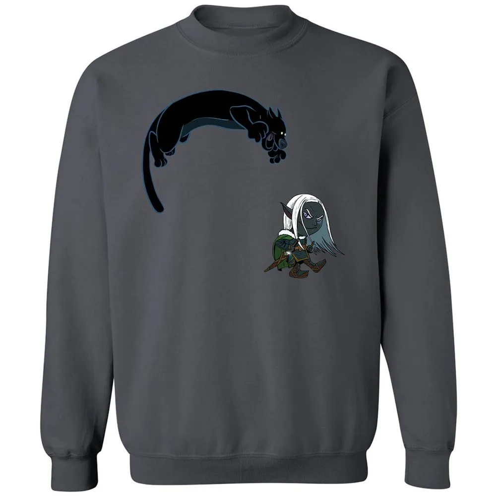 Drizzt And Guenhwyvar Classic Unisex Sweatshirt - Charcoal - 7