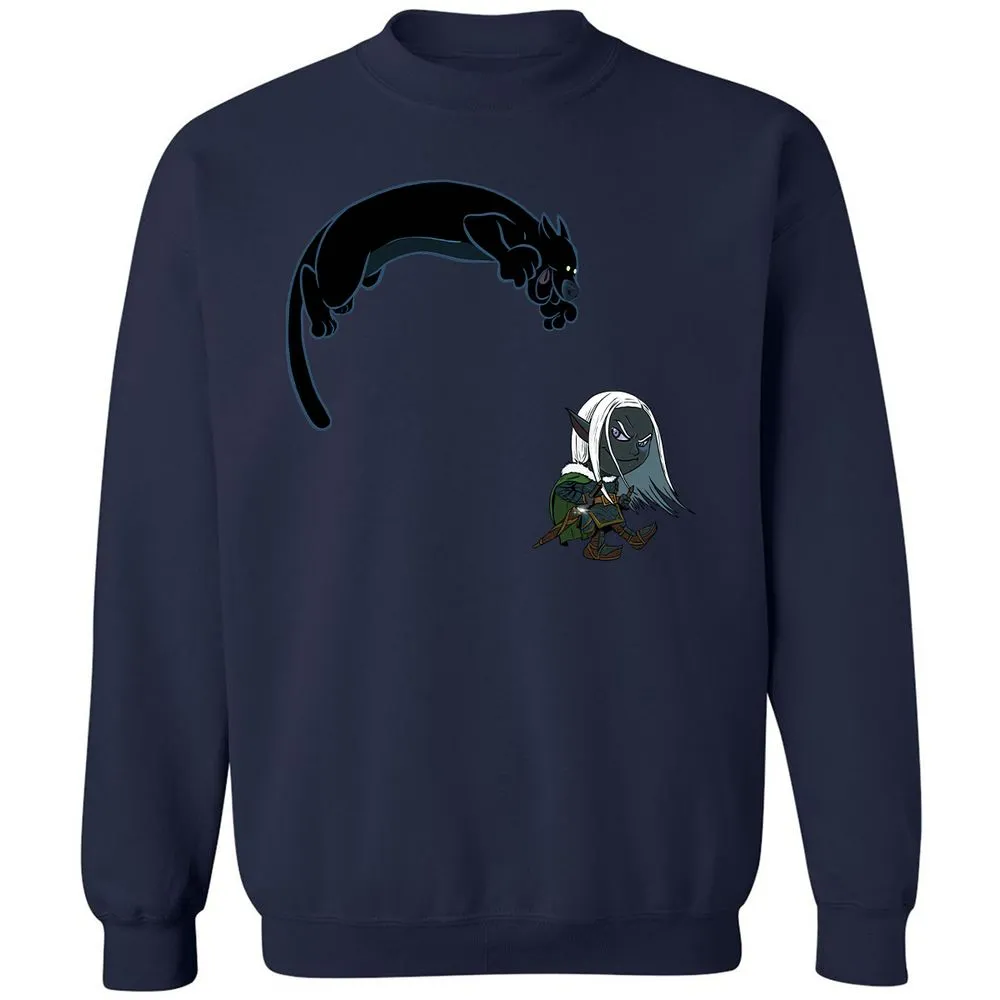 Drizzt And Guenhwyvar Classic Unisex Sweatshirt - Navy - 8