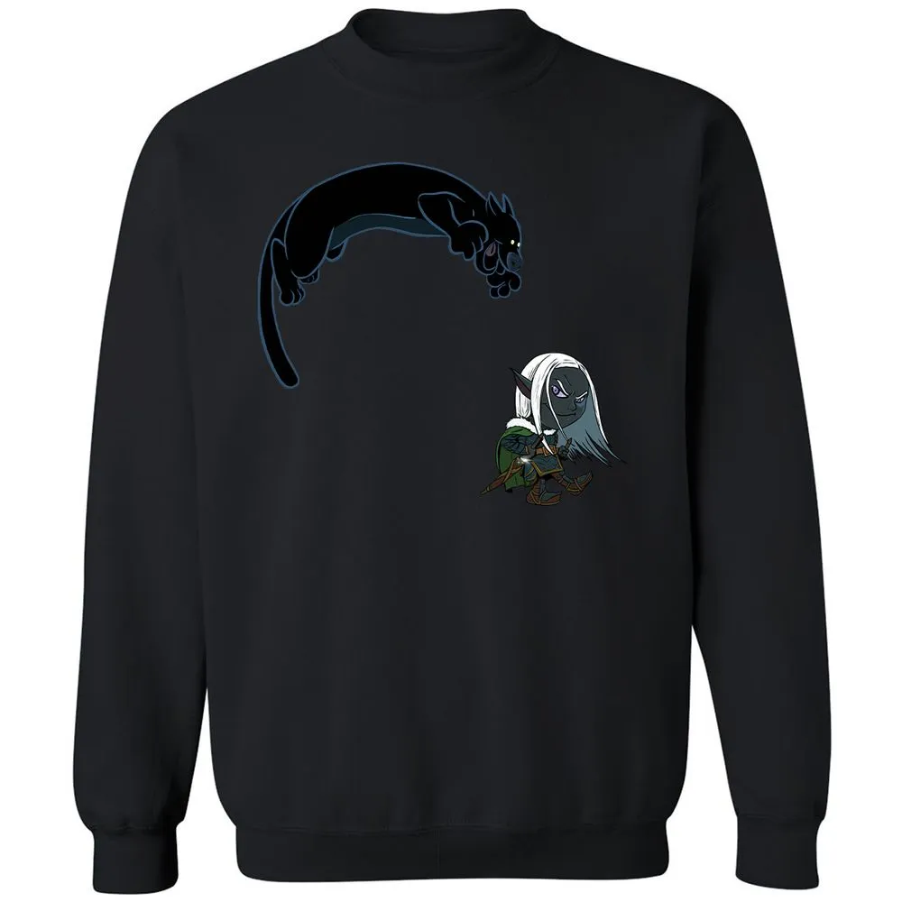 Drizzt And Guenhwyvar Classic Unisex Sweatshirt - Black - 12