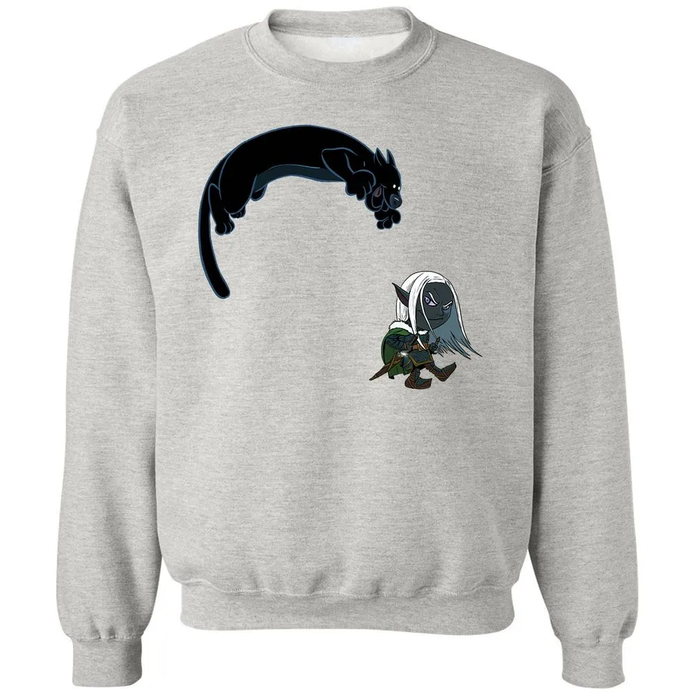 Drizzt And Guenhwyvar Classic Unisex Sweatshirt - Ash - 2
