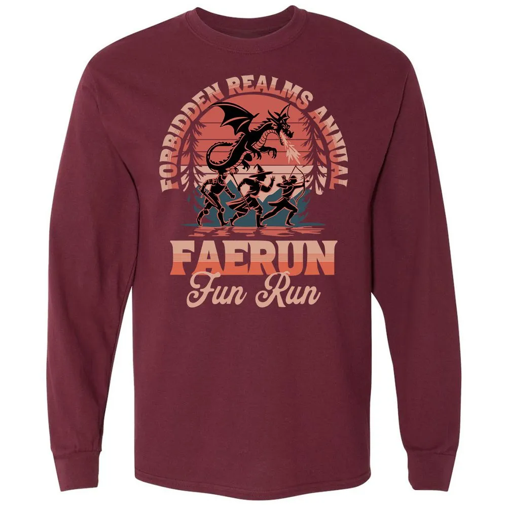 Faerun Fun Run Long Sleeve T-Shirt - Maroon - 11