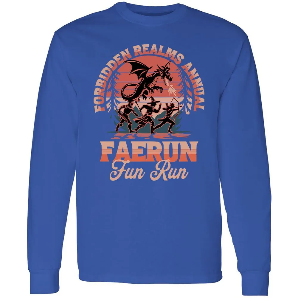 Faerun Fun Run Long Sleeve T-Shirt - Royal - 8