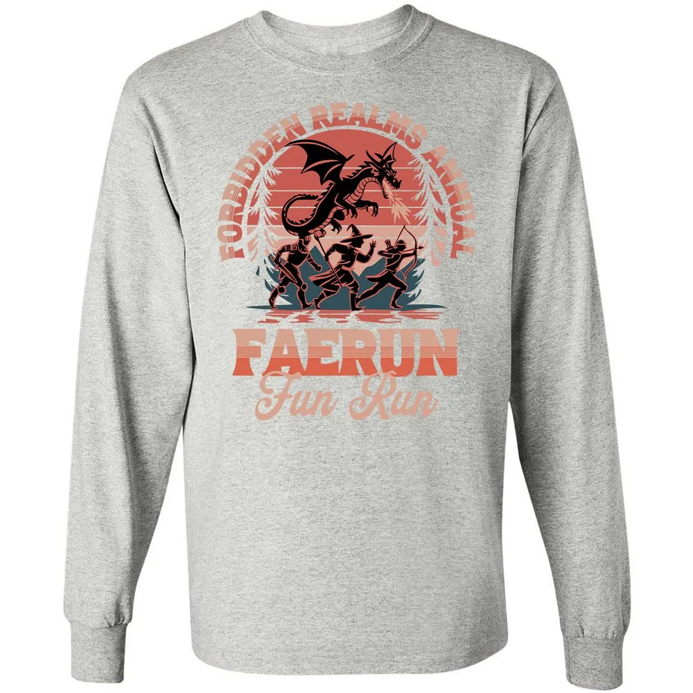 Faerun Fun Run Long Sleeve T-Shirt - Ash - 7