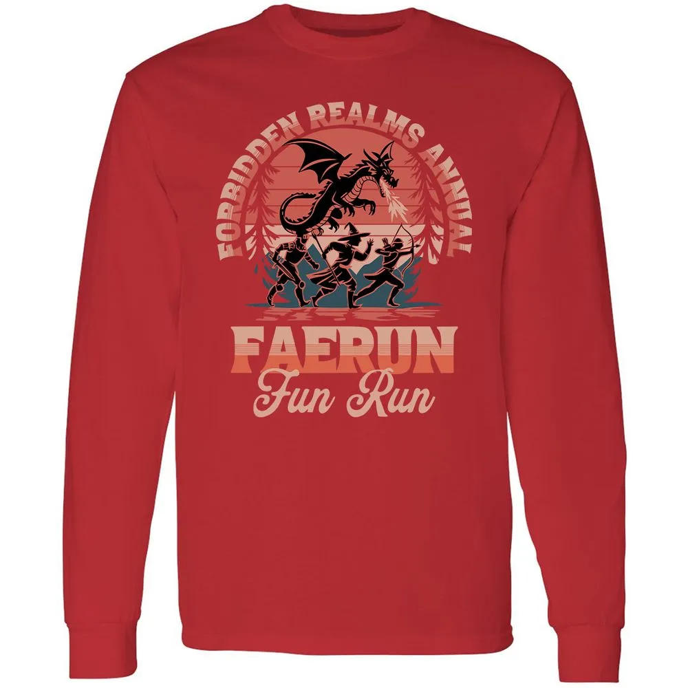 Faerun Fun Run Long Sleeve T-Shirt - Red - 14