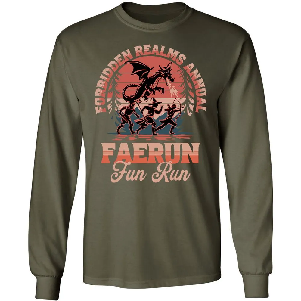 Faerun Fun Run Long Sleeve T-Shirt - Military Green - 16